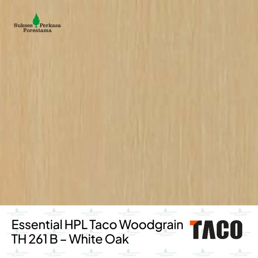 Essential HPL Taco Woodgrain TH 261 B – White Oak