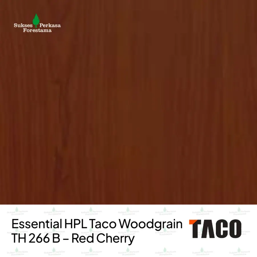 Essential HPL Taco Woodgrain TH 266 B – Red Cherry