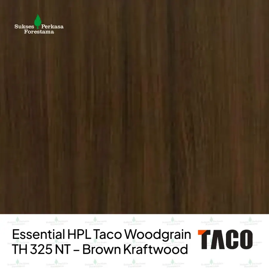 Essential HPL Taco Woodgrain TH 325 NT – Brown Kraftwood