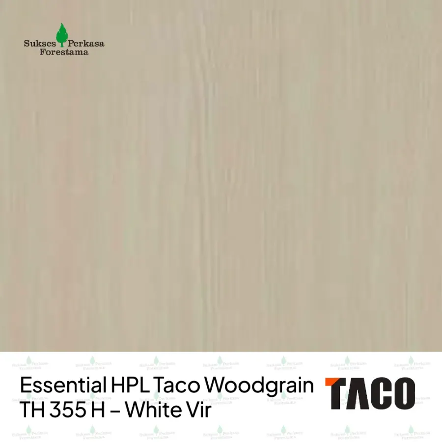 Essential HPL Taco Woodgrain TH 355 H – White Vir