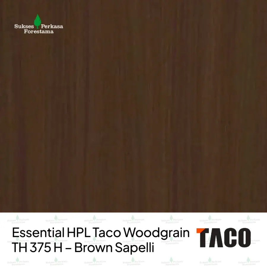 Essential HPL Taco Woodgrain TH 375 H – Brown Sapelli