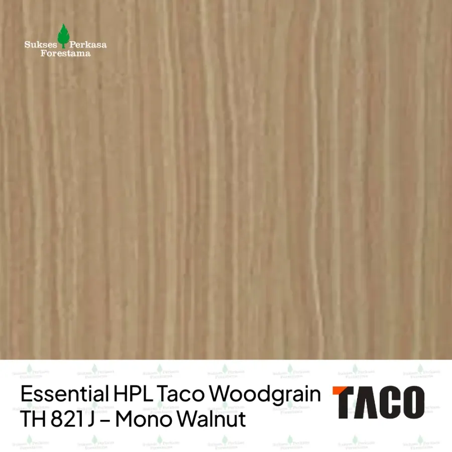 Essential HPL Taco Woodgrain TH 821 J – Mono Walnut