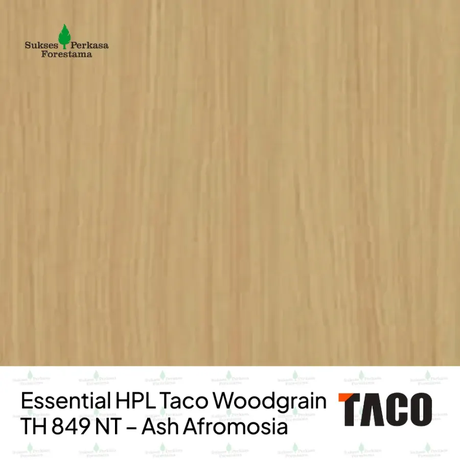 Essential HPL Taco Woodgrain TH 849 NT – Ash Afromosia