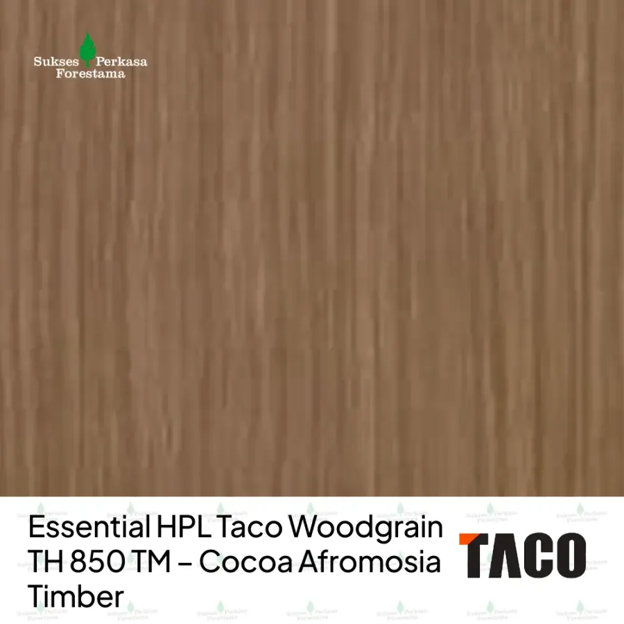 Essential HPL Taco Woodgrain TH 850 TM – Cocoa Afromosia Timber