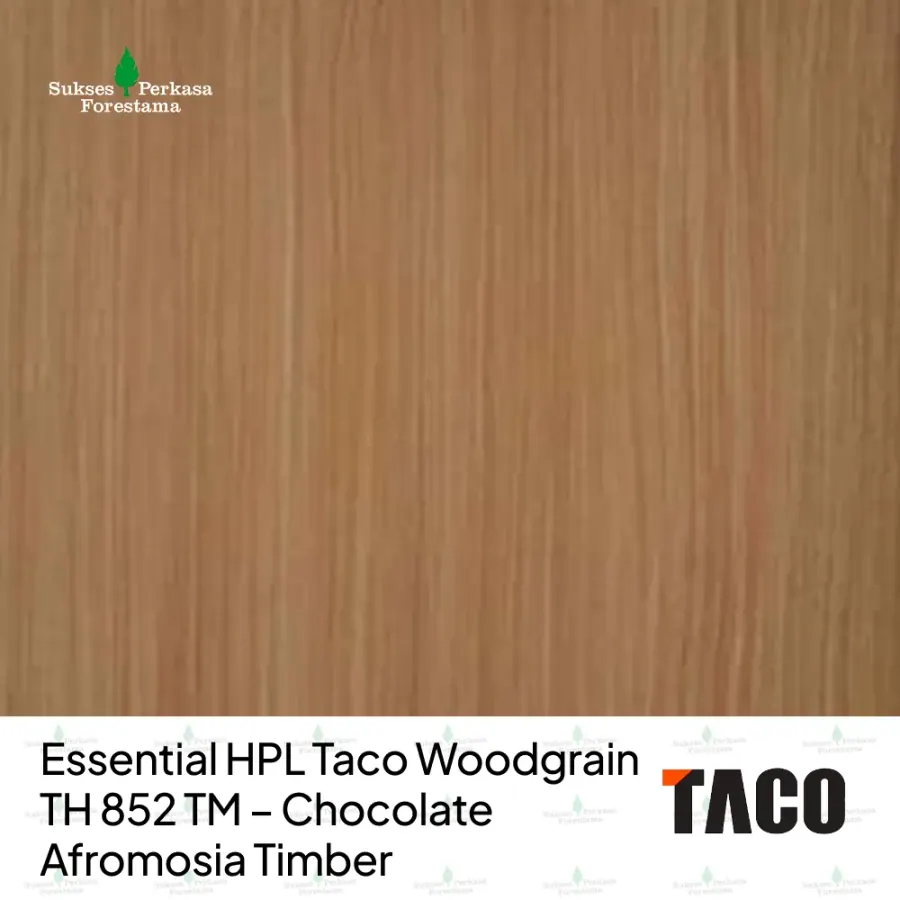 Essential HPL Taco Woodgrain TH 852 TM – Chocolate Afromosia Timber