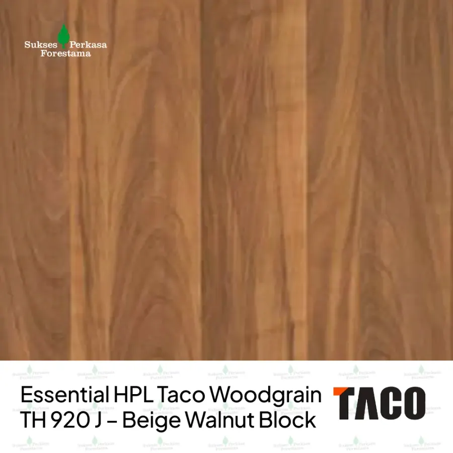 Essential HPL Taco Woodgrain TH 920 J – Beige Walnut Block
