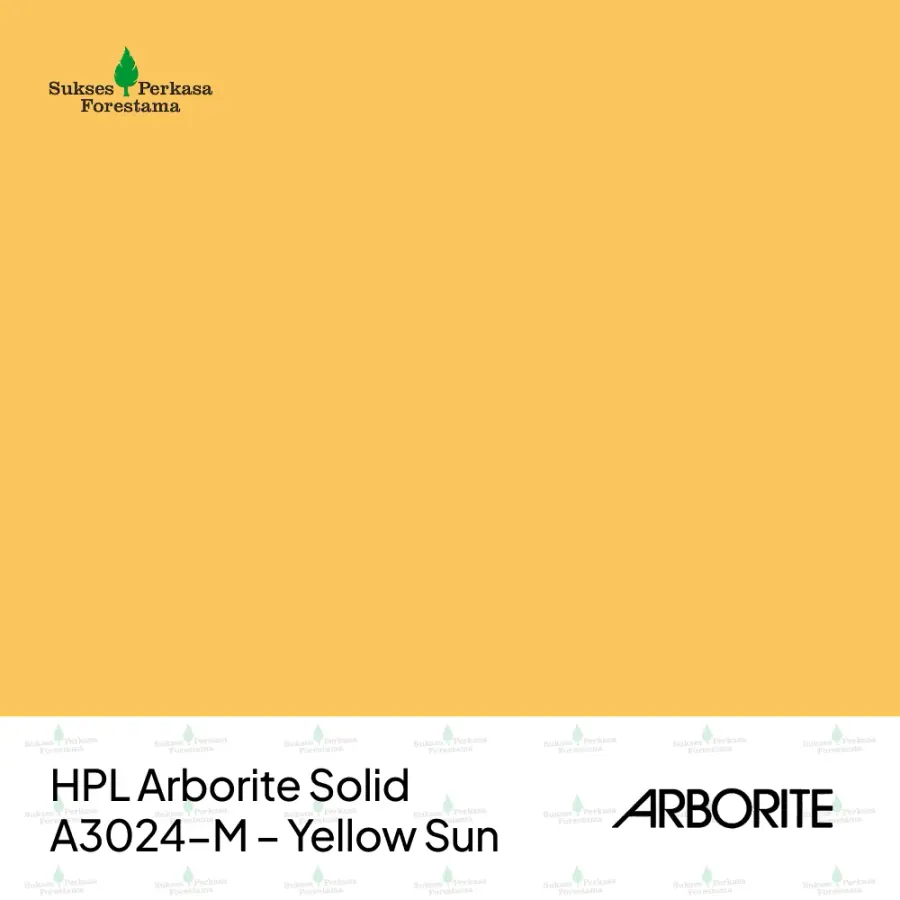 HPL Arborite Solid A3024-M – Yellow Sun