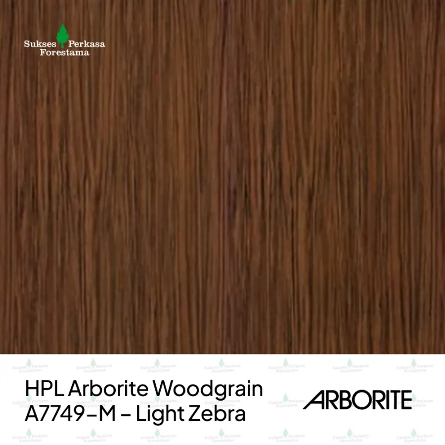 HPL Arborite Woodgrain A7749-M – Light Zebra