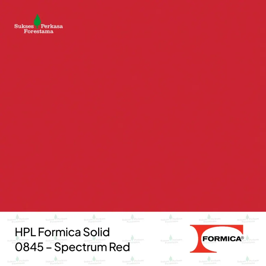 HPL Formica Solid 0845 – Spectrum Red