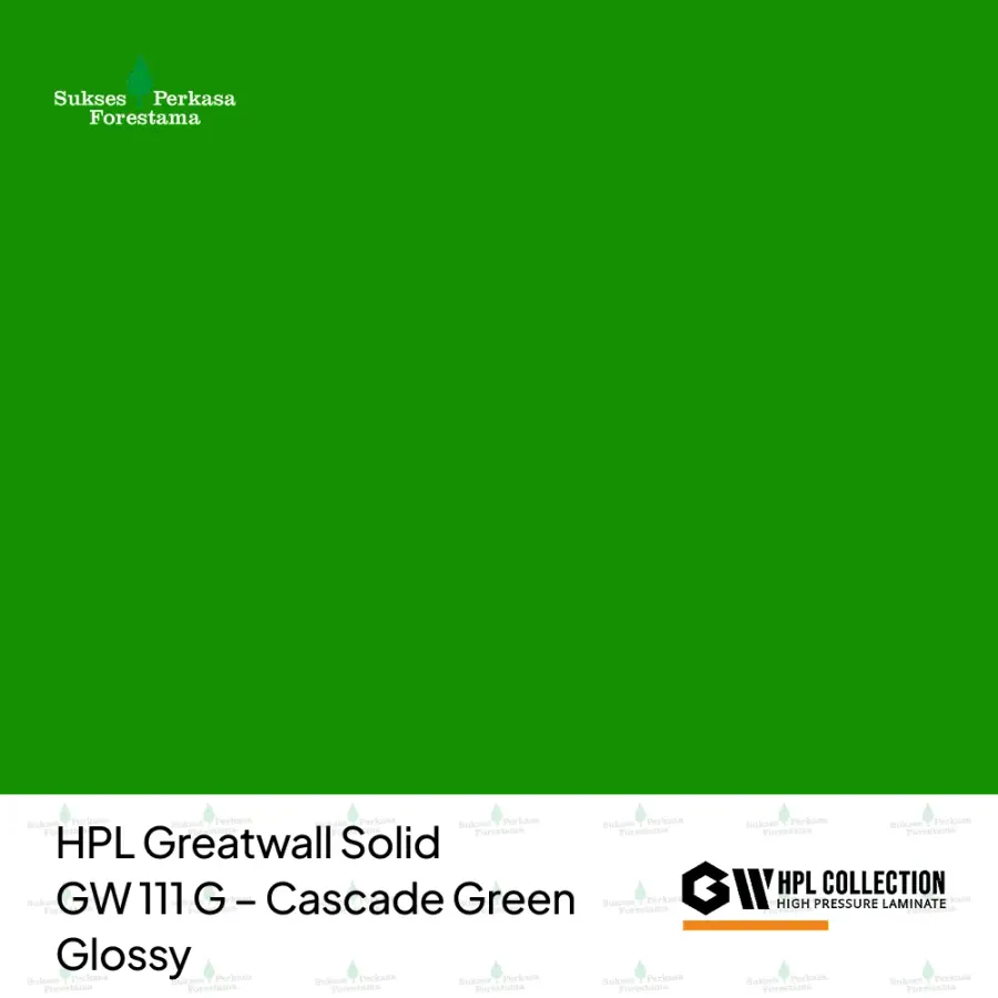 HPL Greatwall Solid GW 111 G – Cascade Green Glossy