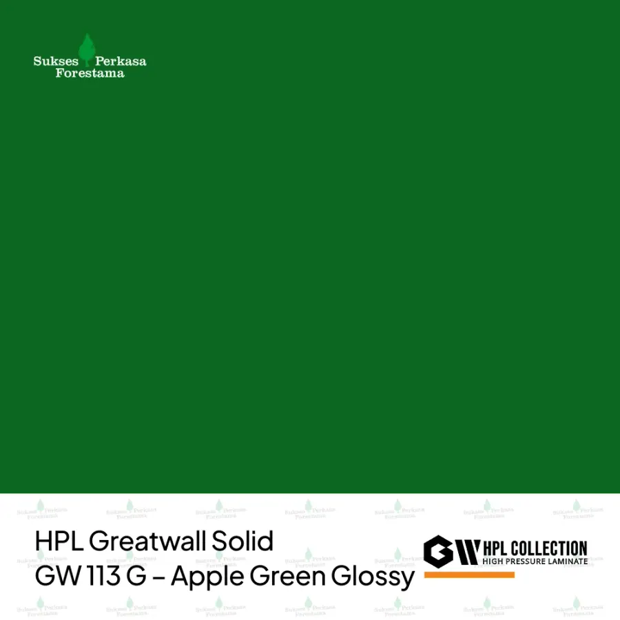 HPL Greatwall Solid GW 113 G – Apple Green Glossy