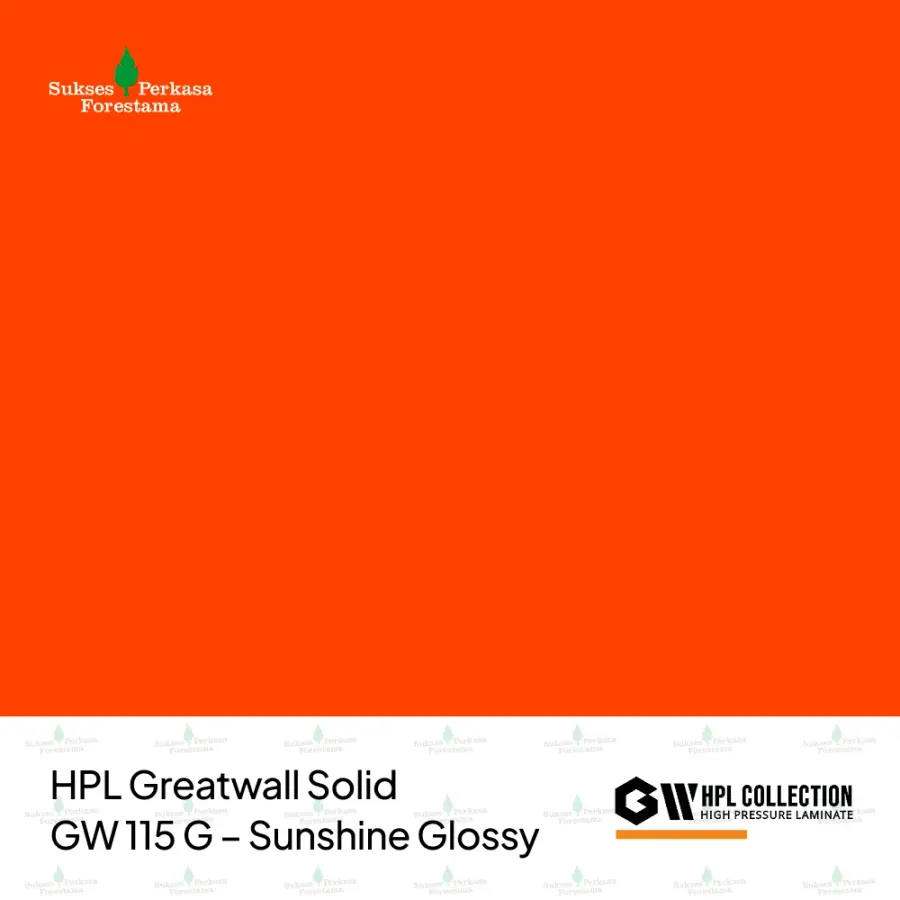 HPL Greatwall Solid GW 115 G – Sunshine Glossy