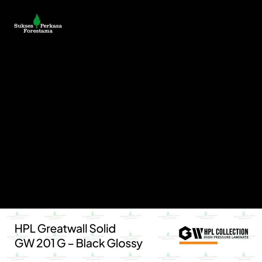 HPL Greatwall Solid GW 201 G – Black Glossy