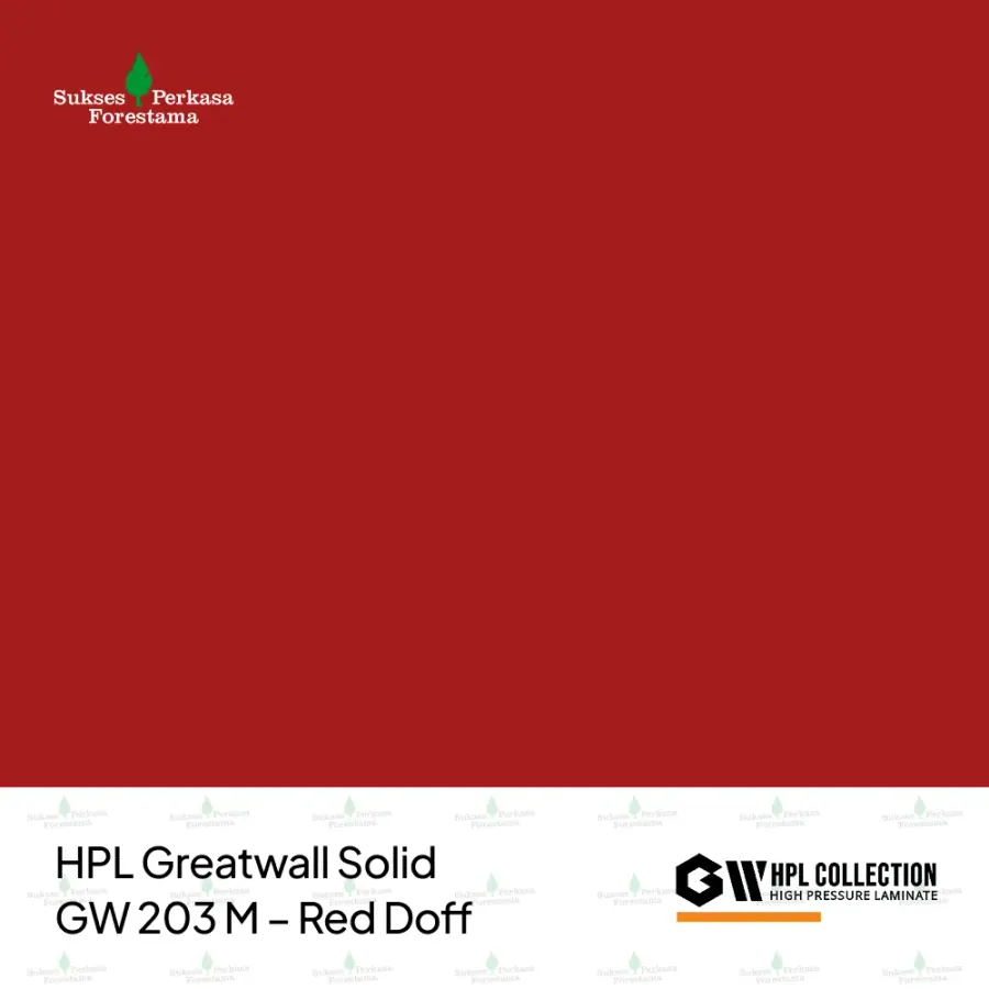 HPL Greatwall Solid GW 203 M – Red Doff