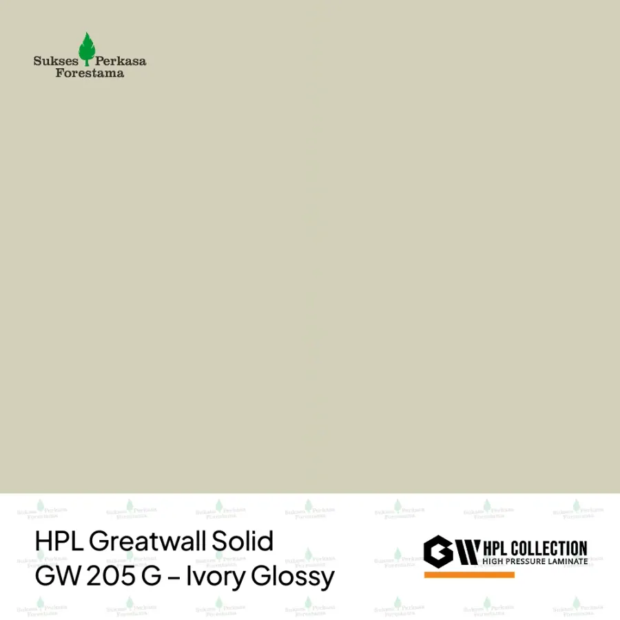 HPL Greatwall Solid GW 205 G – Ivory Glossy