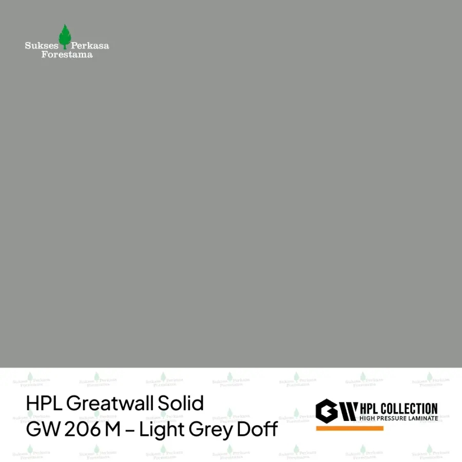 HPL Greatwall Solid GW 206 M – Light Grey Doff