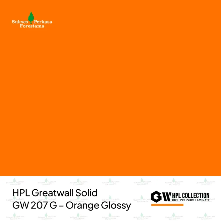 HPL Greatwall Solid GW 207 G – Orange Glossy