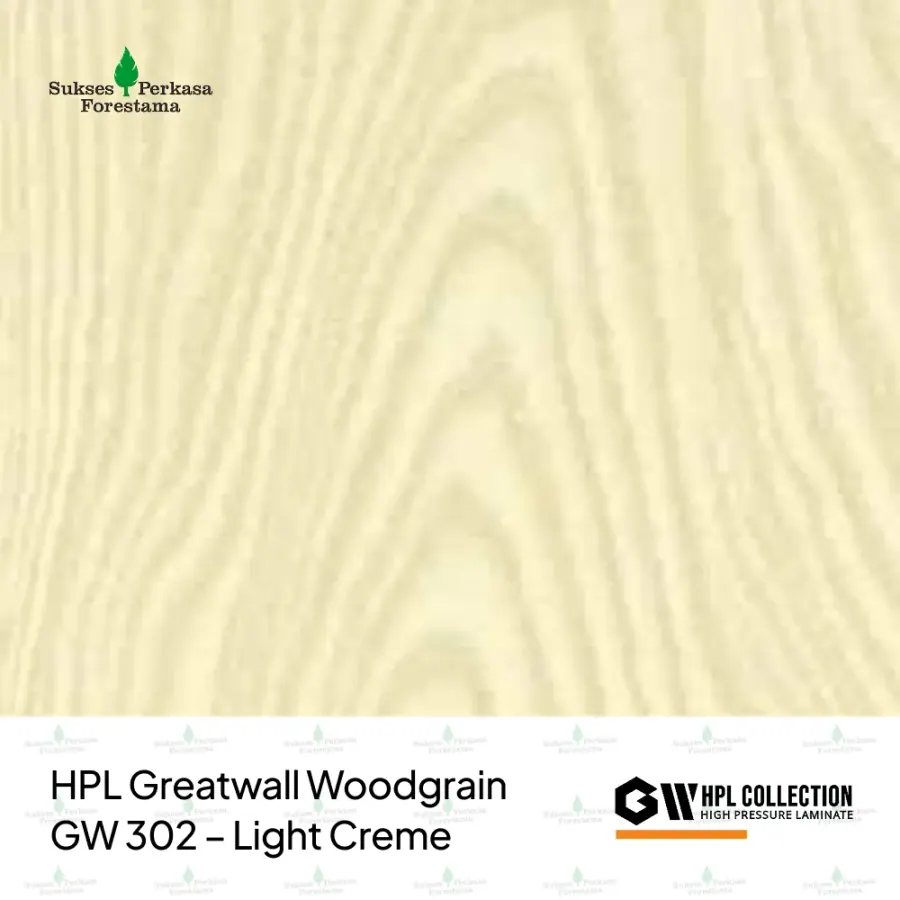 HPL Greatwall Woodgrain GW 302 – Light Creme
