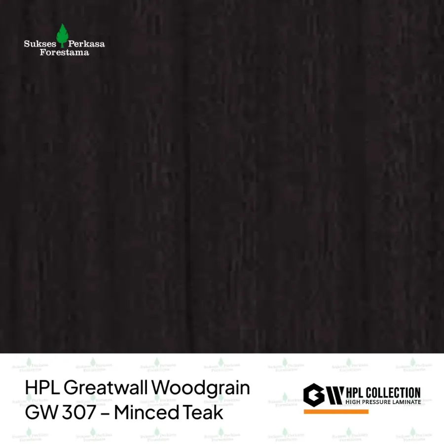 HPL Greatwall Woodgrain GW 307 – Minced Teak