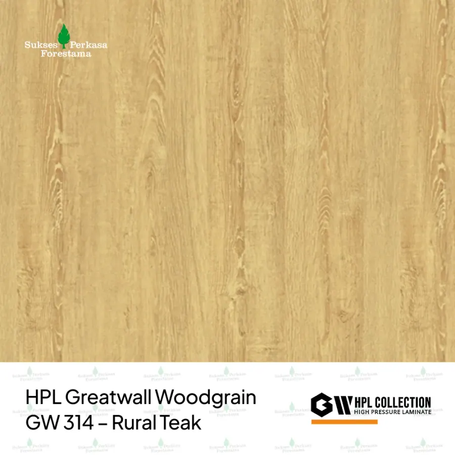 HPL Greatwall Woodgrain GW 314 – Rural Teak