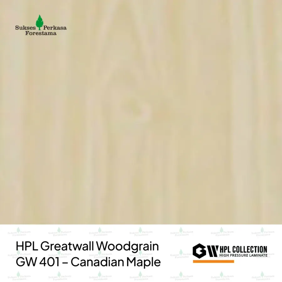 HPL Greatwall Woodgrain GW 401 – Canadian Maple