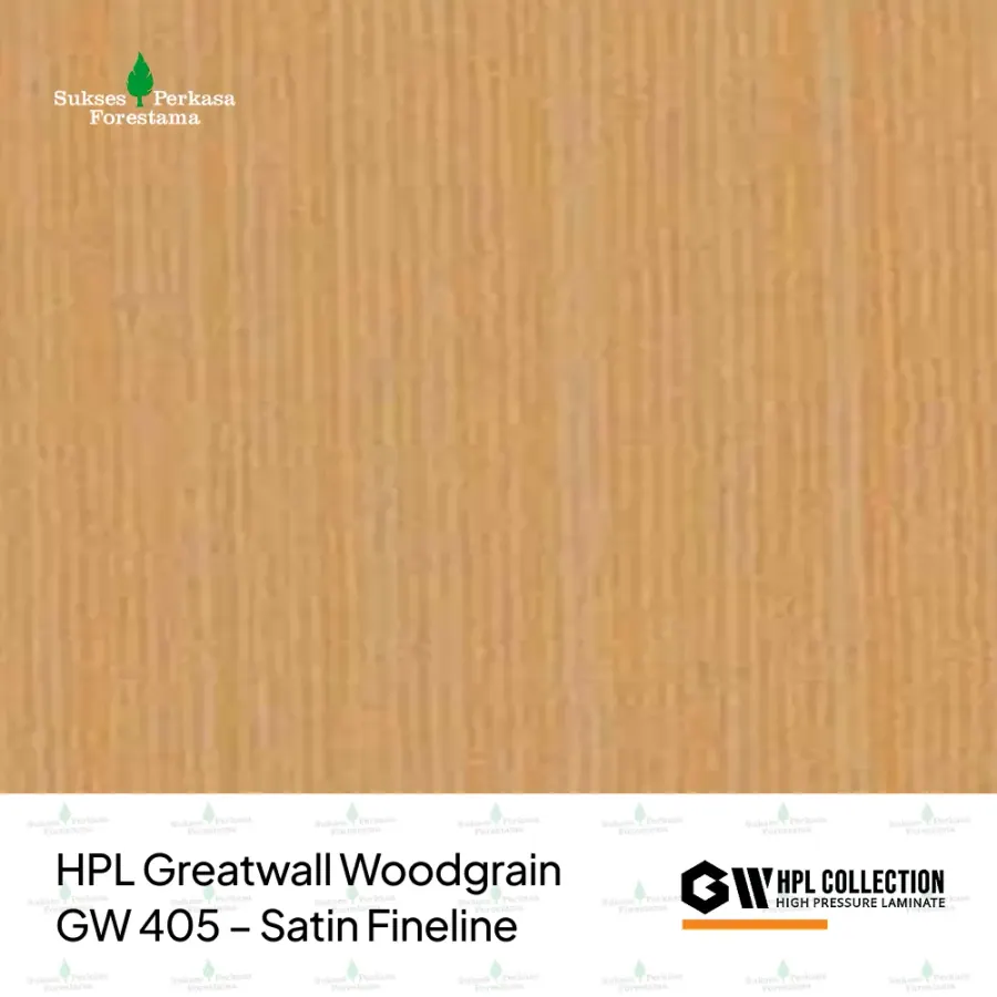 HPL Greatwall Woodgrain GW 405 – Satin Fineline