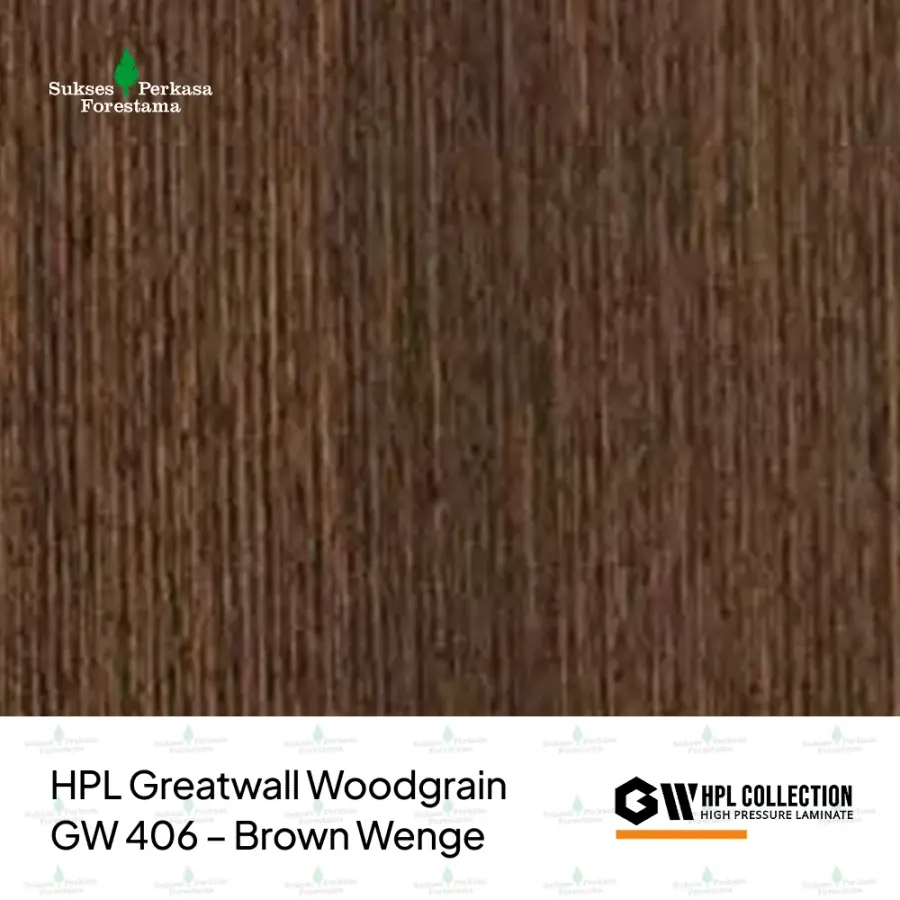 HPL Greatwall Woodgrain GW 406 – Brown Wenge