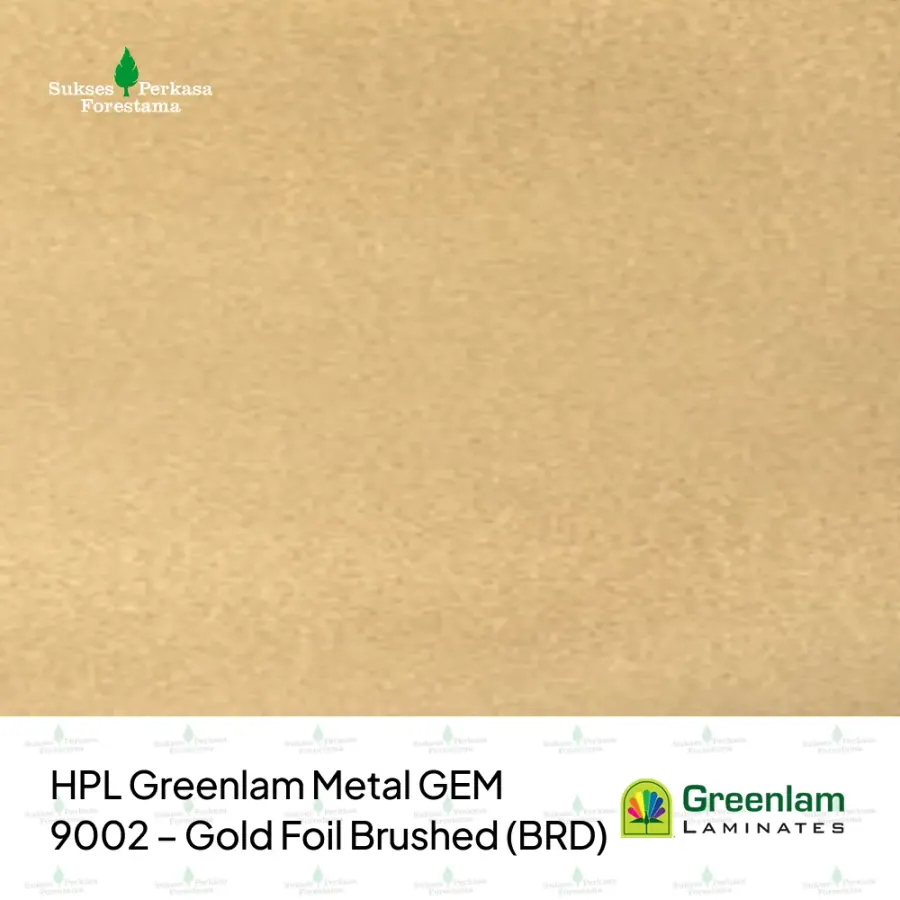HPL Greenlam Metal GEM 9002 – Gold Foil Brushed (BRD)
