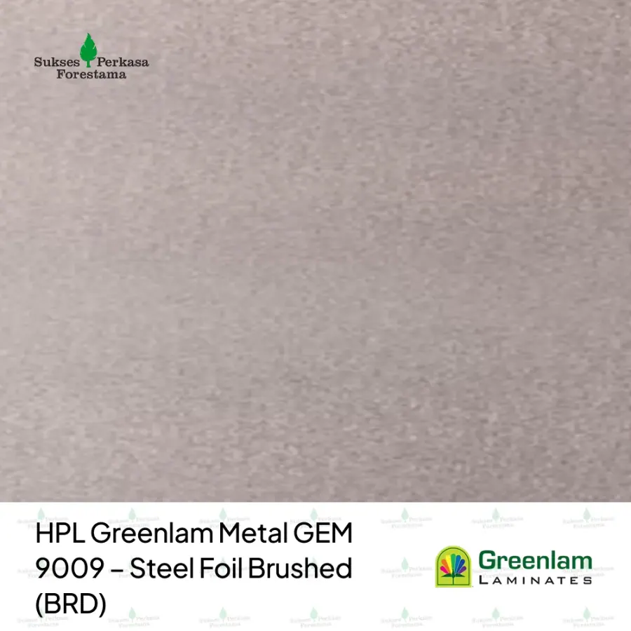 HPL Greenlam Metal GEM 9009 – Steel Foil Brushed (BRD)