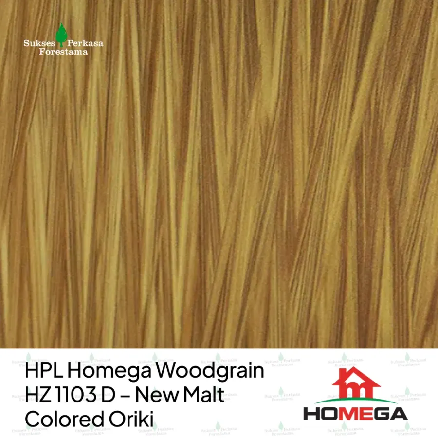 HPL Homega Woodgrain HZ 1103 D – New Malt Colored Oriki