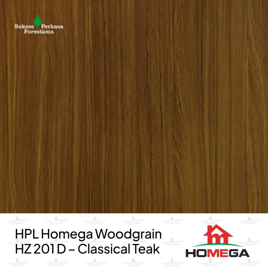 HPL Homega Woodgrain HZ 201 D – Classical Teak
