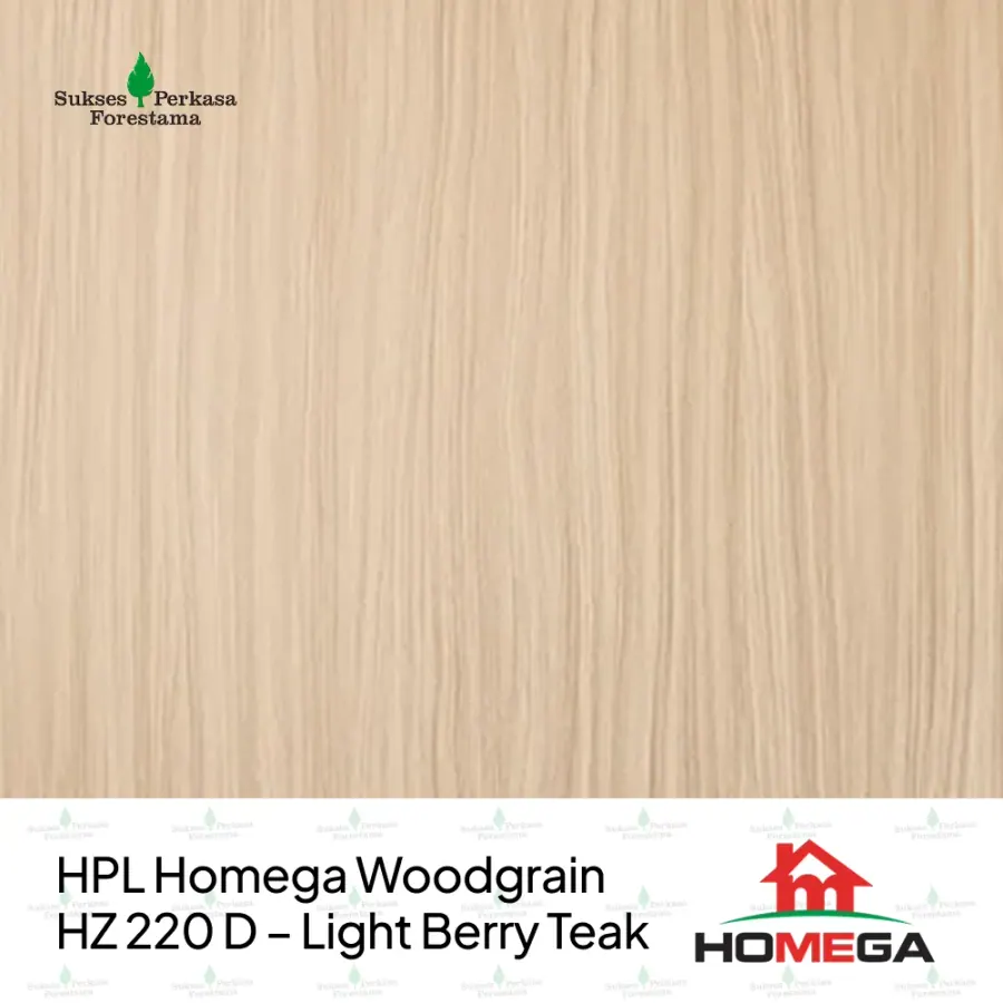 HPL Homega Woodgrain HZ 220 D – Light Berry Teak