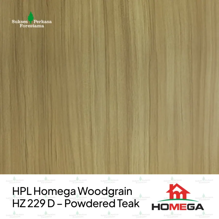 HPL Homega Woodgrain HZ 229 D – Powdered Teak