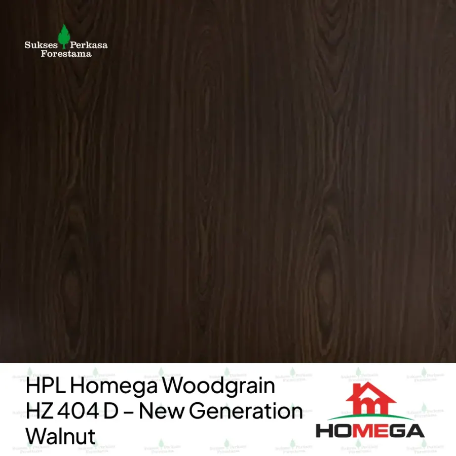 HPL Homega Woodgrain HZ 404 D – New Generation Walnut