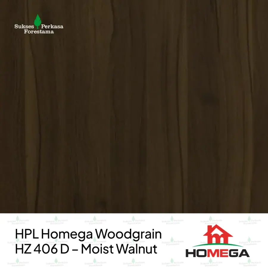 HPL Homega Woodgrain HZ 406 D – Moist Walnut