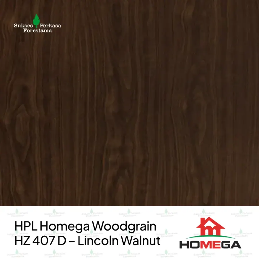 HPL Homega Woodgrain HZ 407 D – Lincoln Walnut
