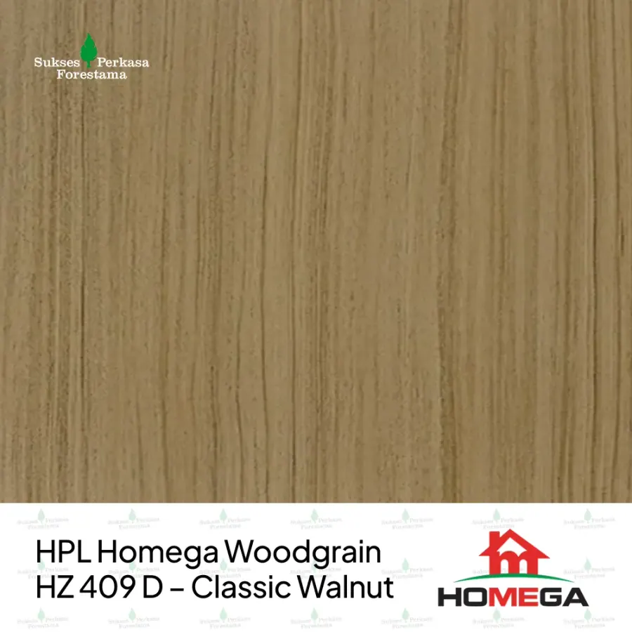 HPL Homega Woodgrain HZ 409 D – Classic Walnut