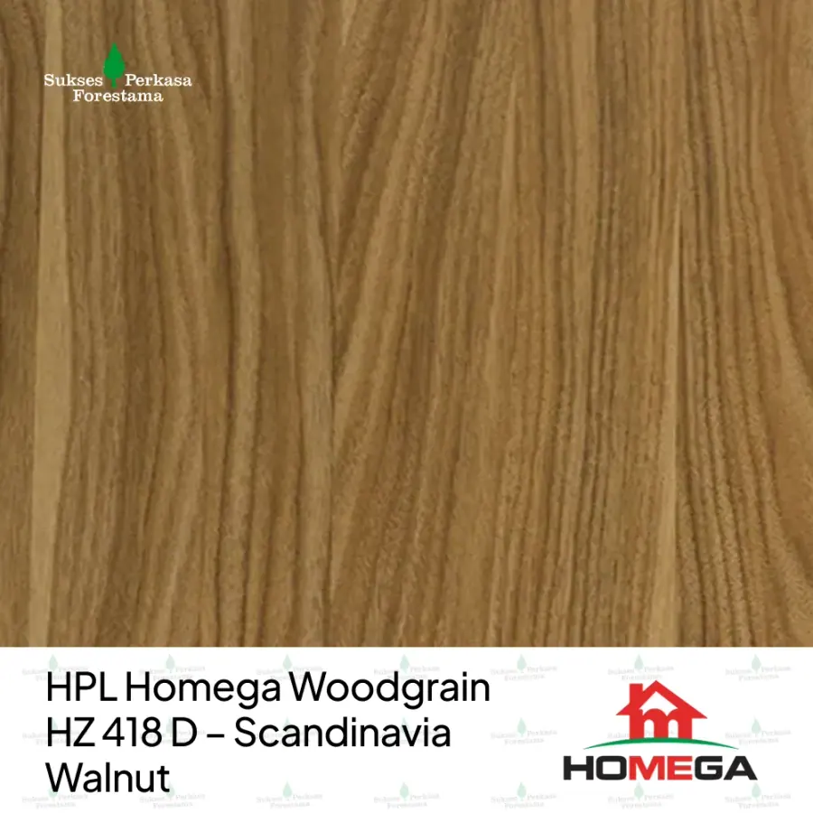 HPL Homega Woodgrain HZ 418 D – Scandinavia Walnut