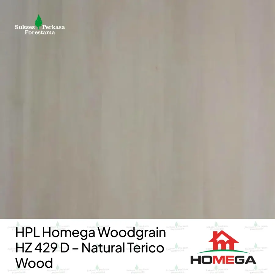HPL Homega Woodgrain HZ 429 D – Natural Terico Wood