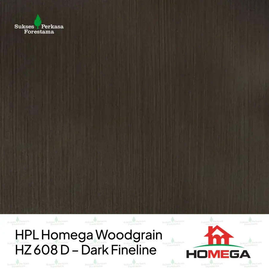 HPL Homega Woodgrain HZ 608 D – Dark Fineline