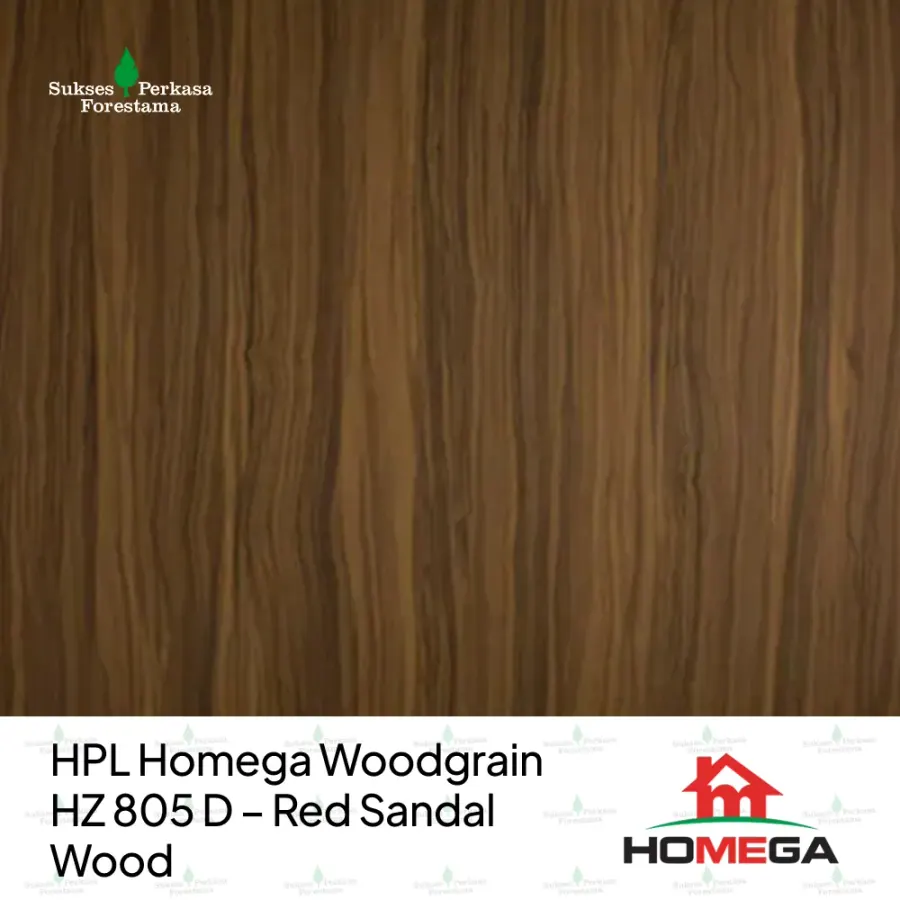 HPL Homega Woodgrain HZ 805 D – Red Sandal Wood