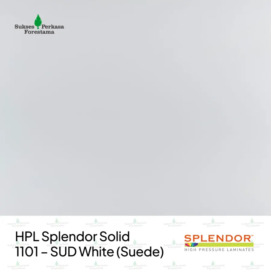 HPL Splendor Solid 1101 – SUD White (Suede)