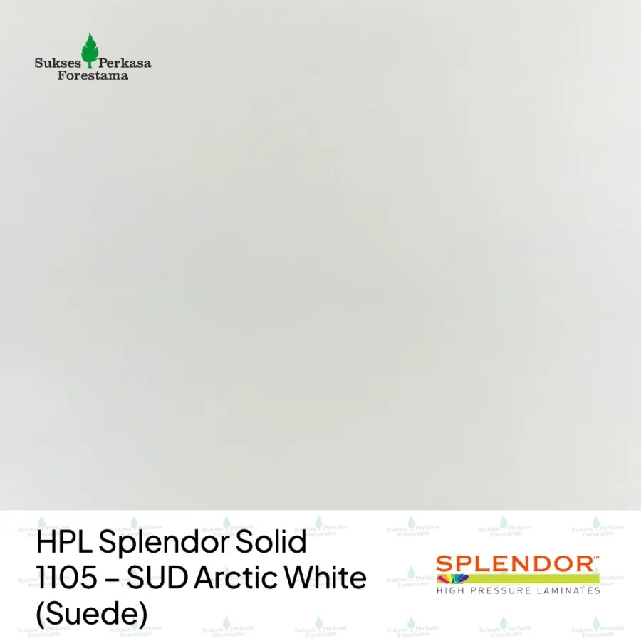 HPL Splendor Solid 1105 – SUD Arctic White (Suede)