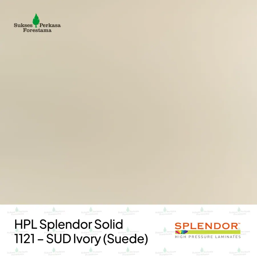 HPL Splendor Solid 1121 – SUD Ivory (Suede)