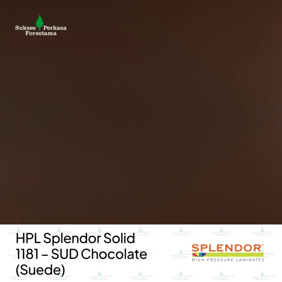 HPL Splendor Solid 1181 – SUD Chocolate (Suede)