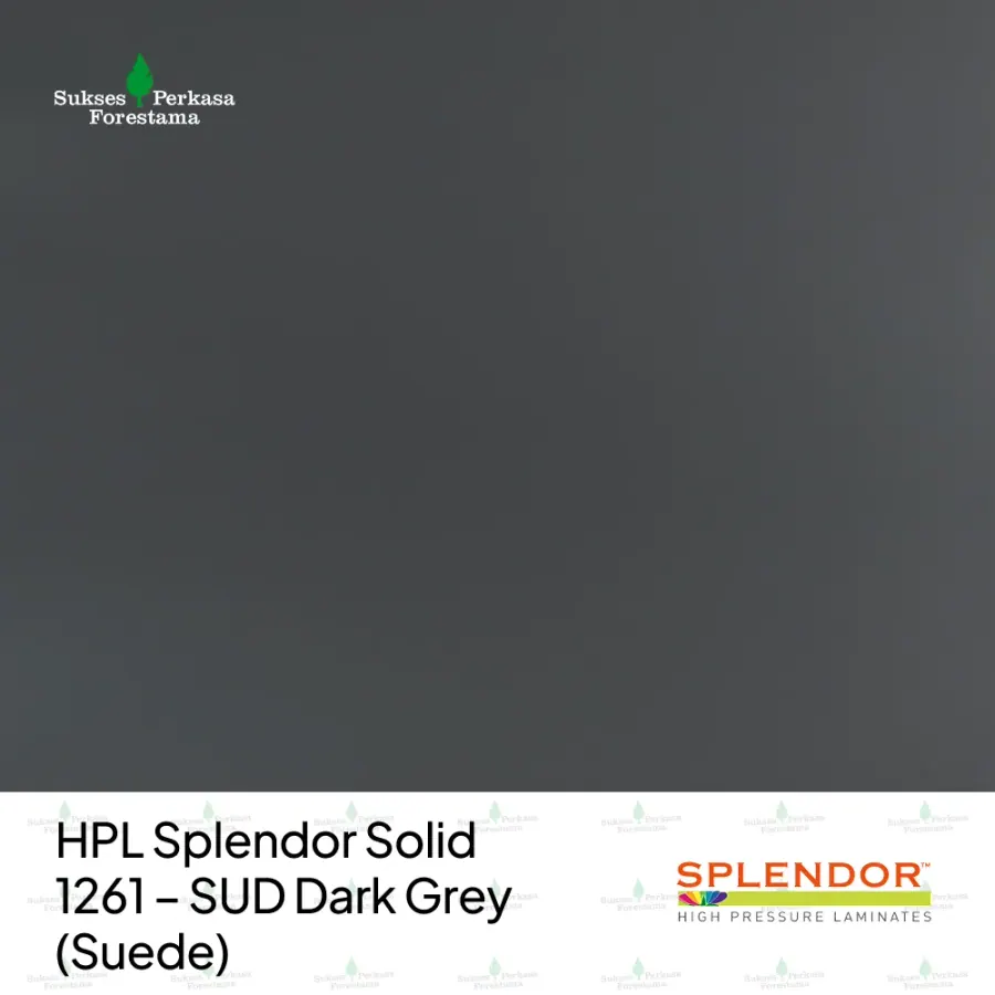 HPL Splendor Solid 1261 – SUD Dark Grey (Suede)