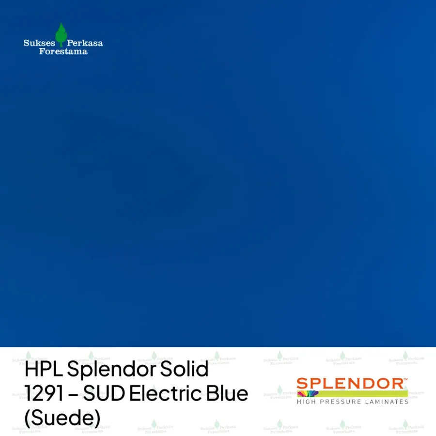 HPL Splendor Solid 1291 – SUD Electric Blue (Suede)