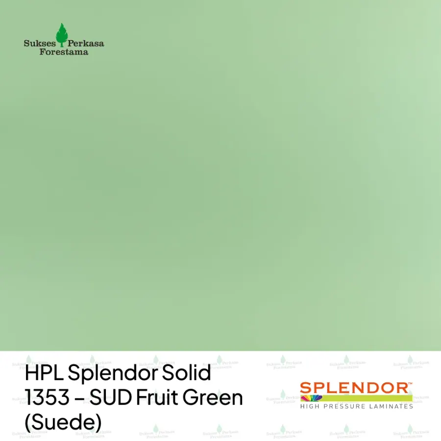 HPL Splendor Solid 1353 – SUD Fruit Green (Suede)