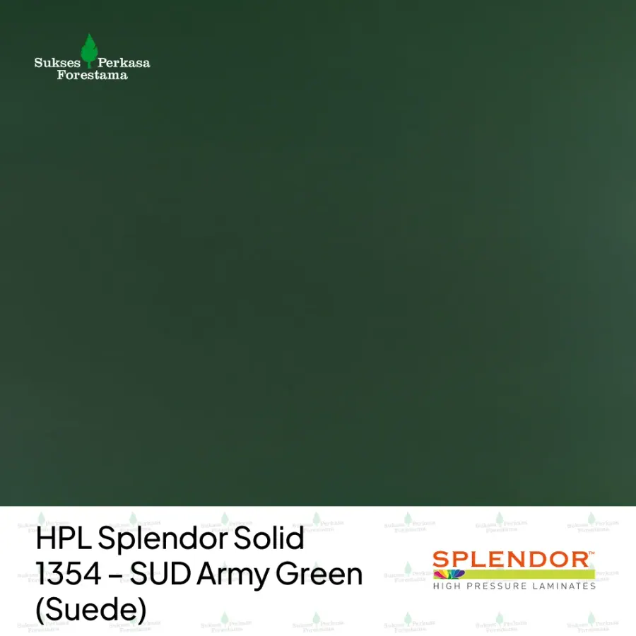 HPL Splendor Solid 1354 – SUD Army Green (Suede)