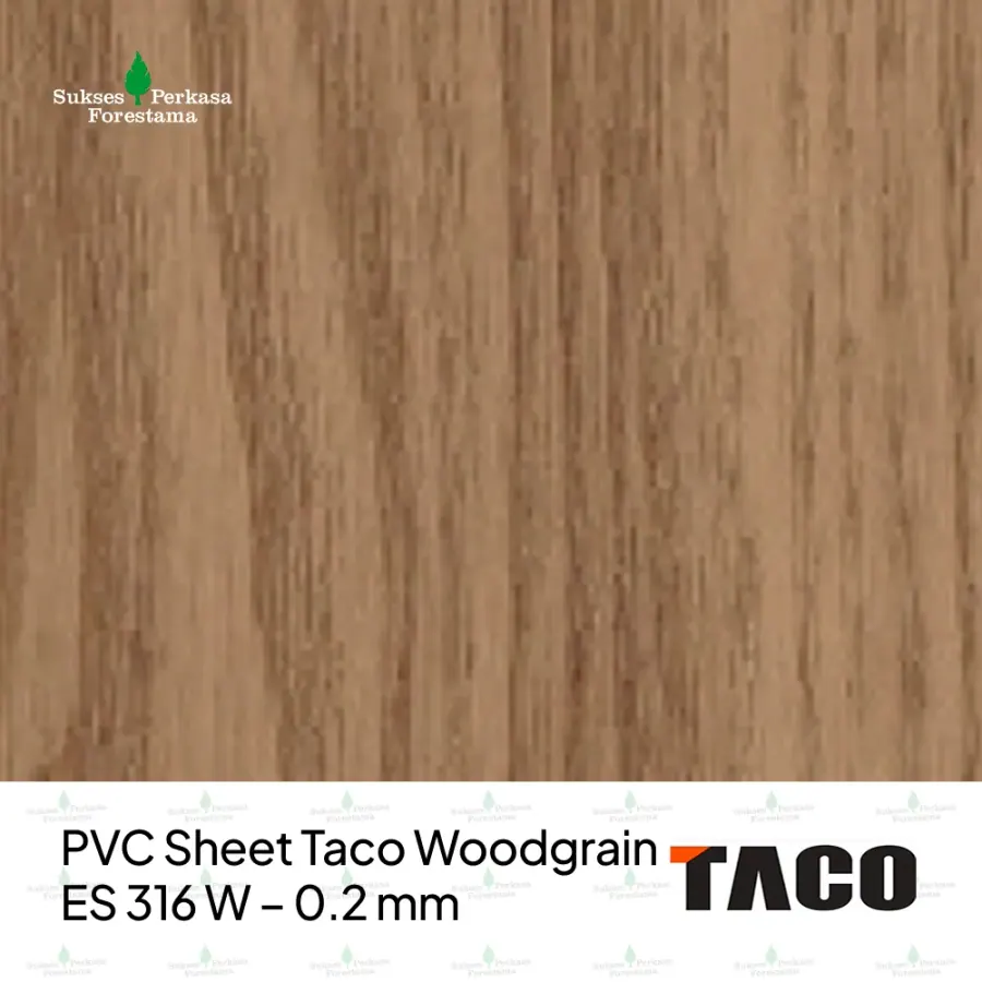 PVC Sheet Taco Woodgrain ES 316 W – 0.2 mm
